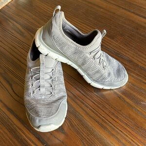 Gray Slip on Memory Foam Sneakers 10 Wide